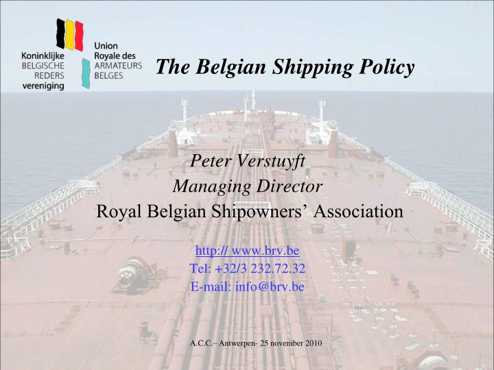 the belgian shipping policy