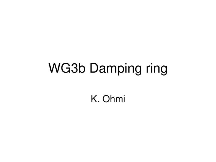 wg3b damping ring