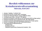 Herzlich willkommen zur Kreiselternratsvollversammlung Mittweida, 04.05.2013 - slide 1