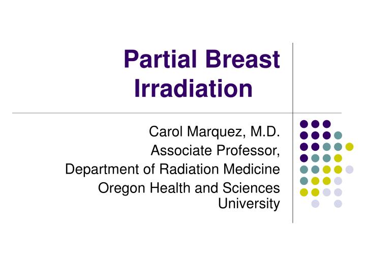 partial breast irradiation