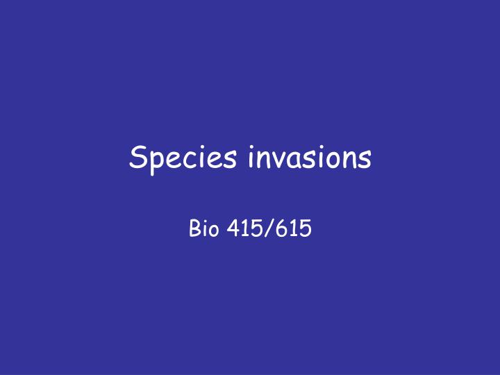 species invasions