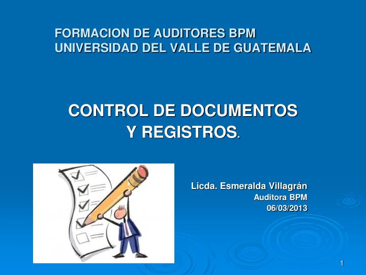 formacion de auditores bpm universidad del valle de guatemala