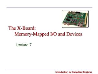 The X-Board: Memory-Mapped I/O and Devices