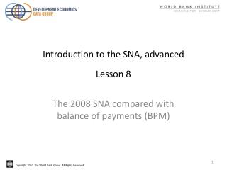 Introduction to the SNA, advanced Lesson 8