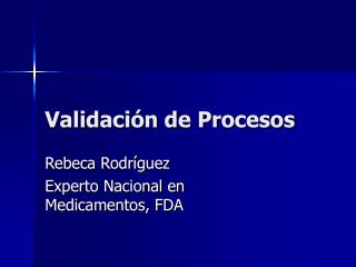 validaci n de procesos
