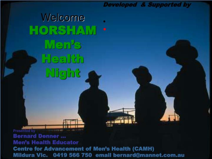 welcome horsham men s health night