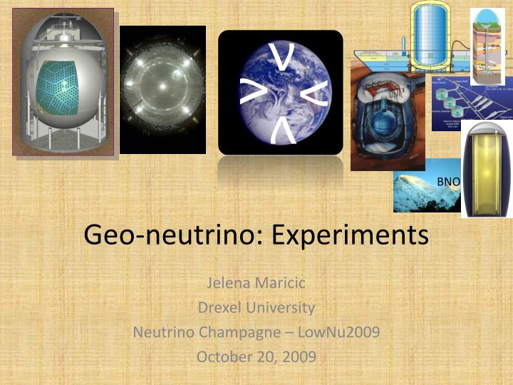 geo neutrino experiments