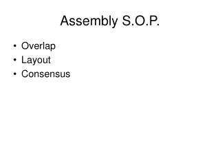 Assembly S.O.P.