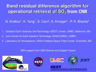 Band residual difference algorithm for operational retrieval of SO 2 from OMI