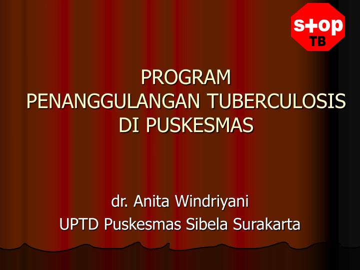 program penanggulangan tuberculosis di puskesmas