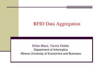 RFID Data Aggregation