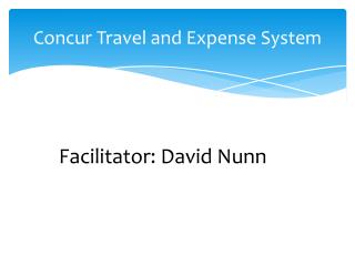 Concur Travel and Expense System