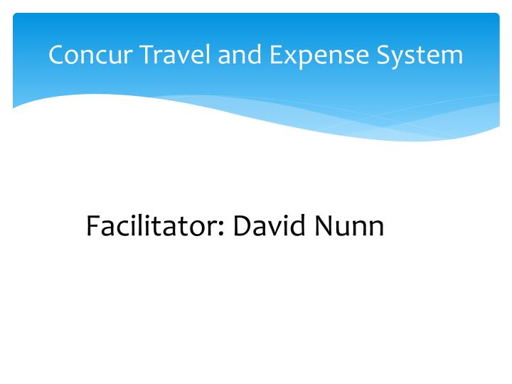 concur travel and expense system