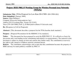 Project: IEEE P802.15 Working Group for Wireless Personal Area Networks (WPANs)