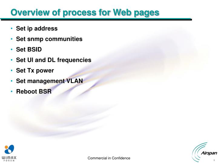 overview of process for web pages