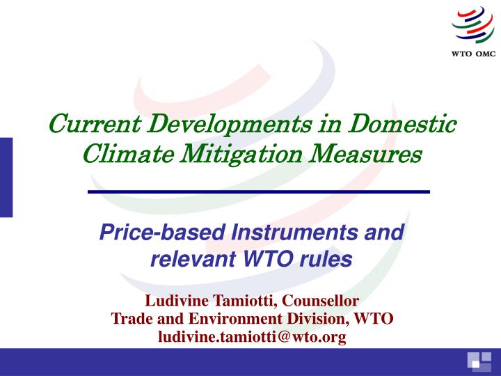 current developments in domestic climate mitigation measures