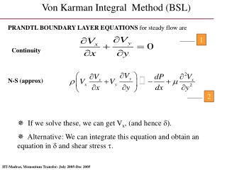 Von Karman Integral Method (BSL)