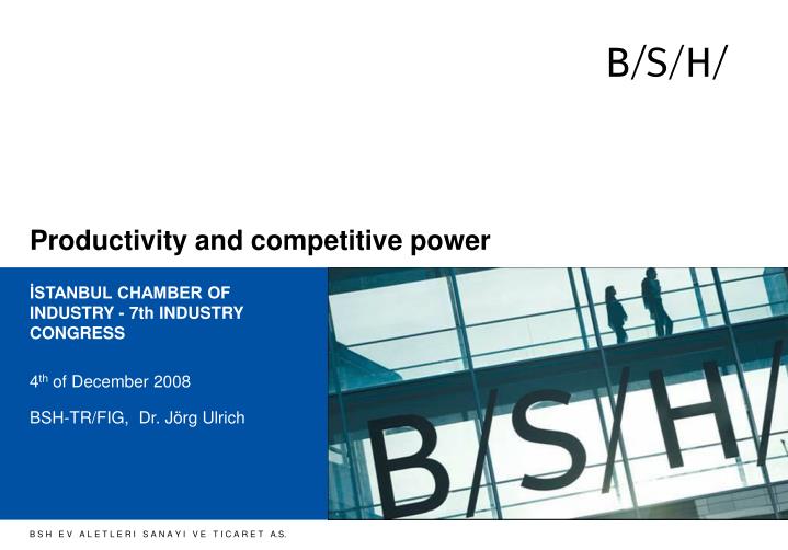 productivity and competitive power