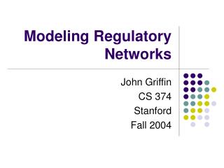Modeling Regulatory Networks