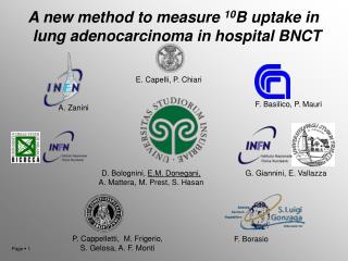 A new method to measure 10 B uptake in lung adenocarcinoma in hospital BNCT