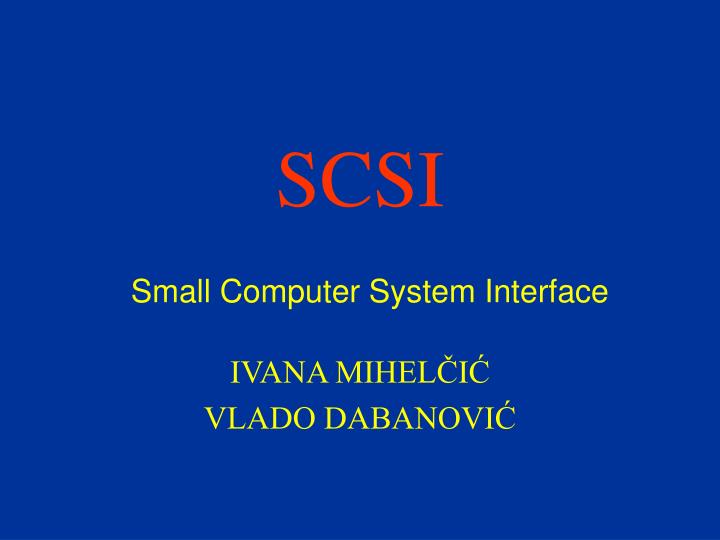 scsi small computer system interface