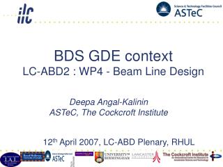 BDS GDE context LC-ABD2 : WP4 - Beam Line Design