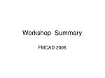 Advancing Hardware Verification: Discussion on Benchmarks and Methodologies at FMCAD 2006 - slide 1