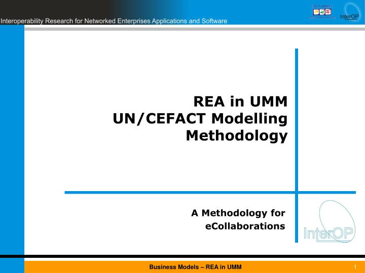 rea in umm un cefact modelling methodology