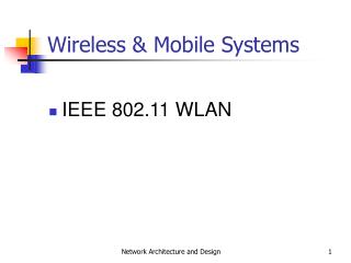 Wireless &amp; Mobile Systems