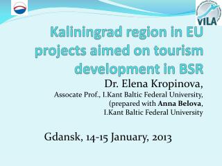 Kaliningrad region in EU projects aimed on tourism development in BSR