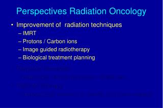 Perspectives Radiation Oncology