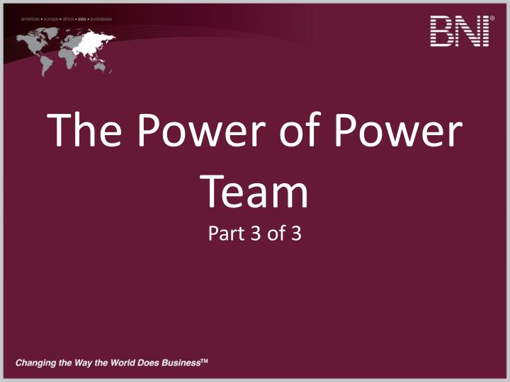 the power of power team