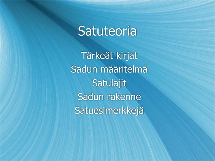 satuteoria