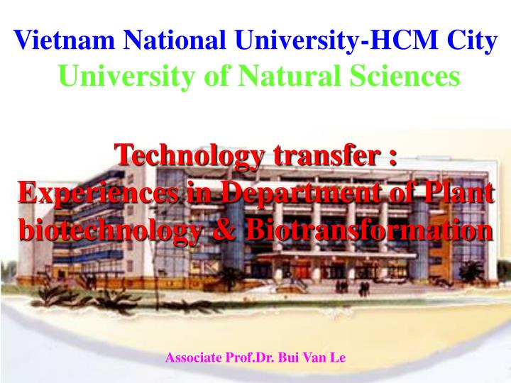 vietnam national university hcm city university of natural sciences