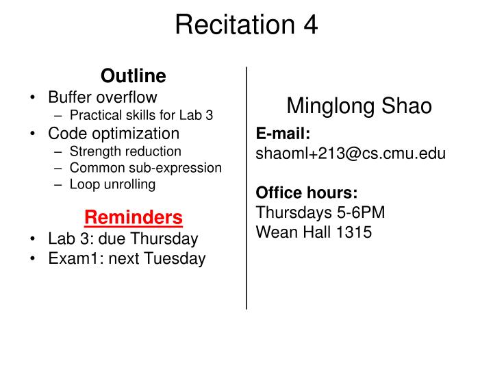 recitation 4