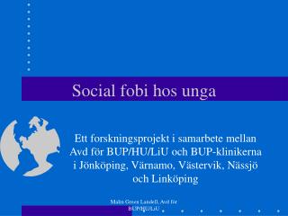 social fobi hos unga