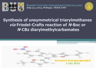 Synthesis of unsymmetrical triarylmethanes via Friedel -Crafts reaction of N - Boc or