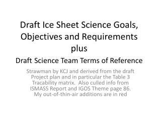 OIB Ice Sheet Program Goals