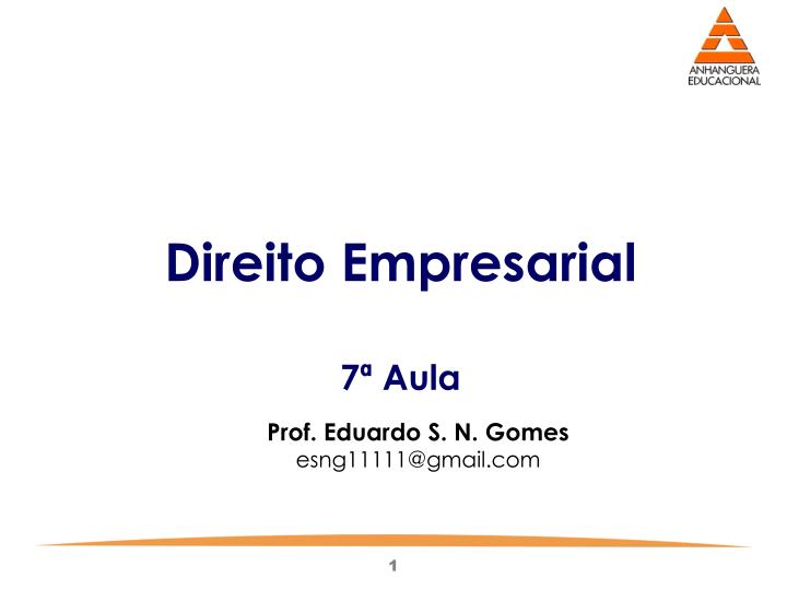 direito empresarial 7 aula