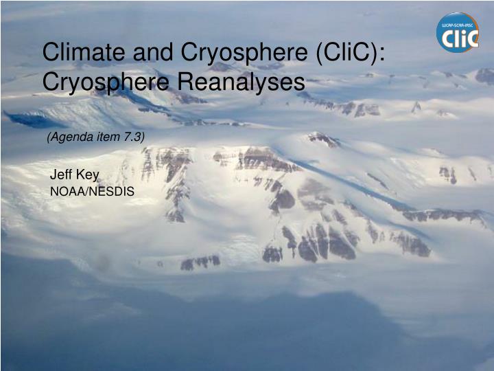 climate and cryosphere clic cryosphere reanalyses