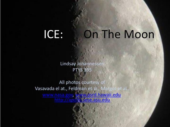ice on the moon