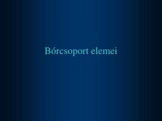 b rcsoport elemei