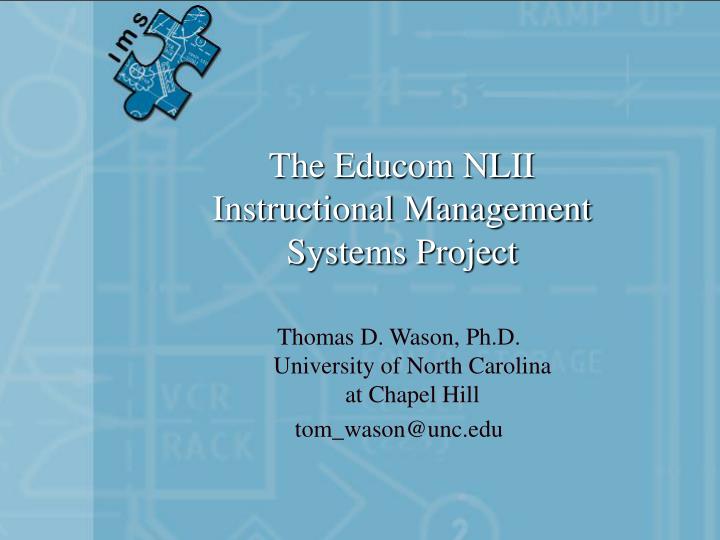 the educom nlii instructional management systems project