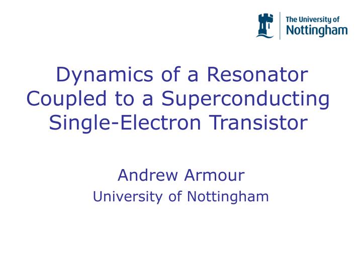 dynamics of a resonator coupled to a superconducting single electron transistor