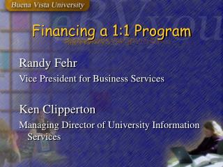 Financing a 1:1 Program