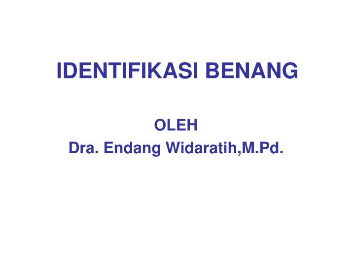 identifikasi benang