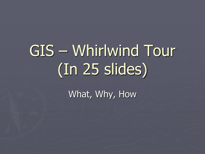 gis whirlwind tour in 25 slides