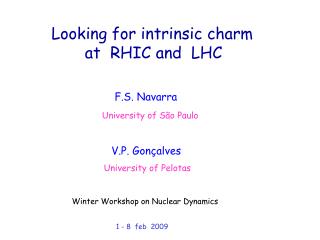 Looking for intrinsic charm at RHIC and LHC