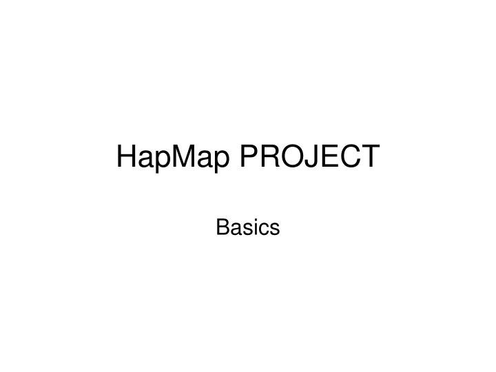 hapmap project