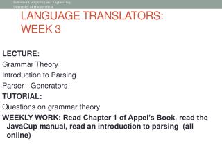 LANGUAGE TRANSLATORS: WEEK 3